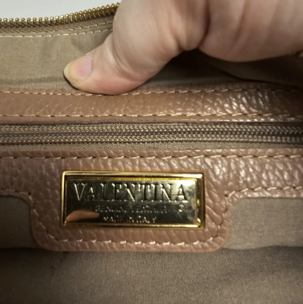 Valentina Brown Leather Shoulder Bag